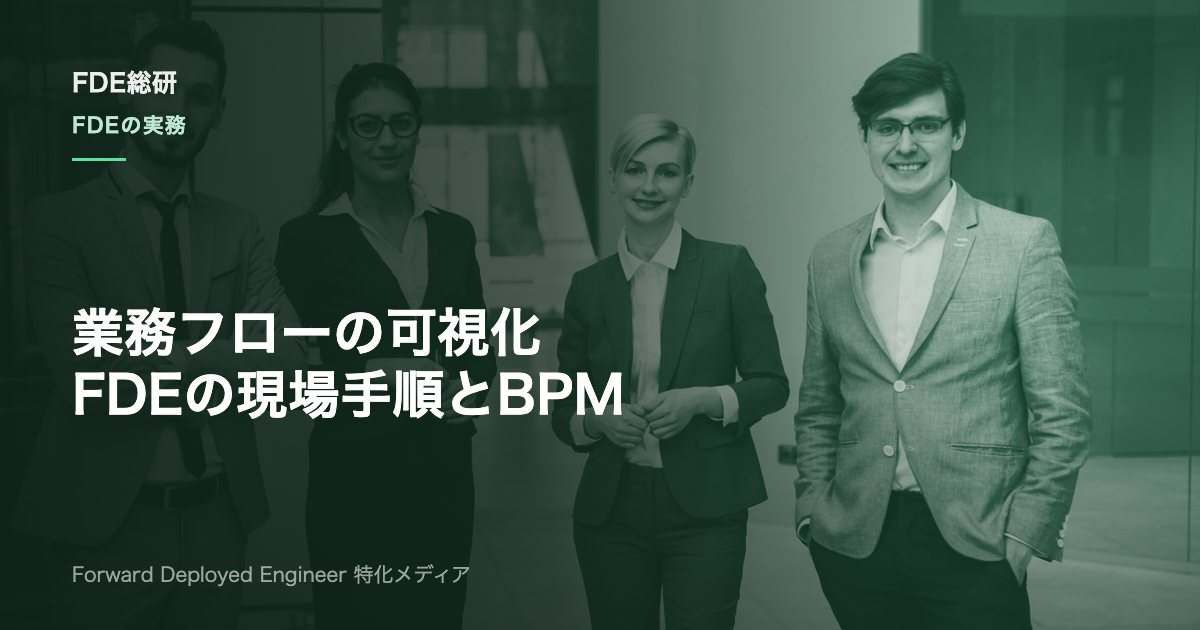 業務フロー可視化の方法とは？FDEが現場で使う手順とBPMN記法